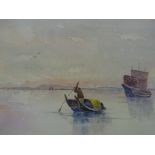 Barber, a pair of framed watercolours, coastal scenes