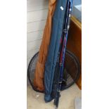 Fishing rods, landing net etc