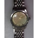 A gent's stainless steel-cased Omega Automatic Seamaster wristwatch (not working)