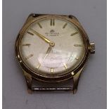 A gent's gold plated cased Bucherer wristwatch with secondary dial
