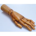 An artist's articulated lay hand, length 11"