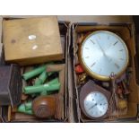 A box, clocks etc