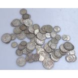 A quantity of silver coins