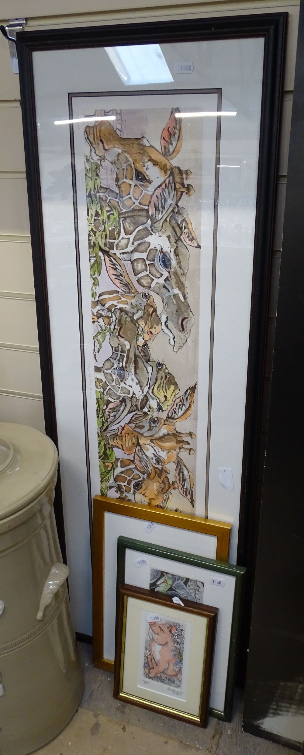 Enid Groves, hand coloured etching, top of the line, plate size 7" x 34", signed in pencil, and 3