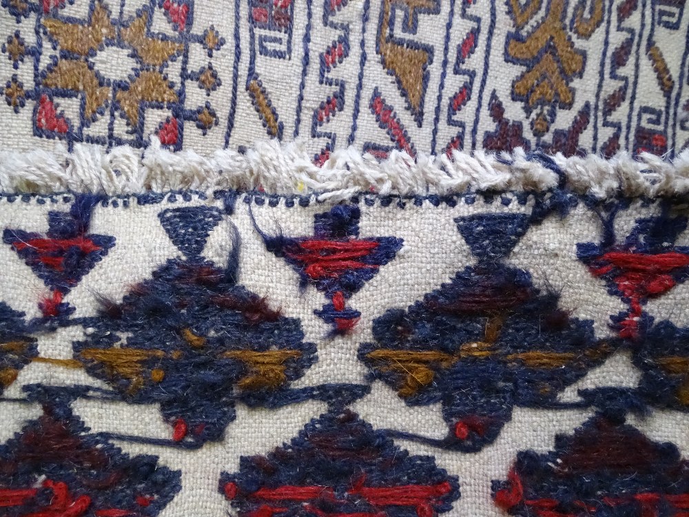 A cream ground Kilim rug, 183cm x 137cm - Image 2 of 2