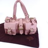 A Mulberry Roxanne salmon pink leather handbag, with dust bag