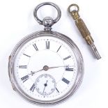 A 19th century silver cased open-face key-wind pocket watch, by Sylvester L Samuel of Liverpool,