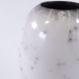 A John Nuttgens Studio pottery white terra sigillata (smoke fired) vase, height 31cm