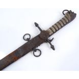 A Victorian Navy Officer's short sword, etched blade with VR cypher, by J Gieve & Sons of