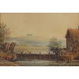 18th century English School, 2 watercolours, rural landscapes, unsigned, largest 8" x 12" (2)