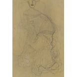 Gustav Klimt, 3 lithographs, studies of women, 18" x 12", framed (3)