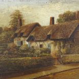 Hugh Church, oil on board, Anne Hathaway's cottage, 7" x 12", unframed