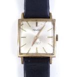 A 9ct gold cased Majex Incabloc wristwatch, 21 jewel mechanical movement, case no. 62102, case width