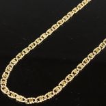 A 9ct gold fancy link necklace, length 470mm, 10.2g