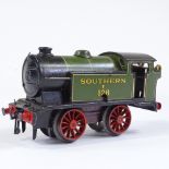 A Hornby O Gauge clockwork M3 Tank Locomotive, in Southern green E 126 livery, length 17cm, in