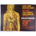 James Bond Gold Finger, original quad film poster 1964, published by Stafford & Co of Nottingham and