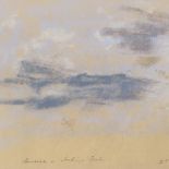 Mid-19th century coloured pastels, cloud study, sunrise looking East, dated 1859, unsigned, 10" x