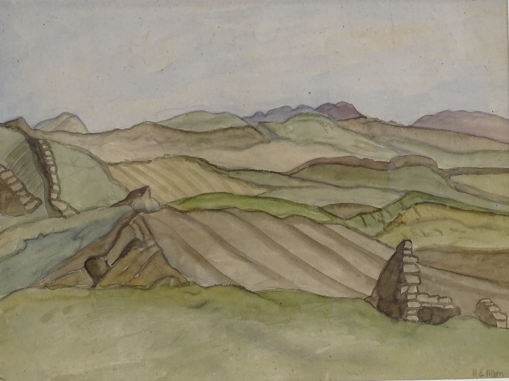 Harry Epworth Allen RBA (1894 - 1958), watercolour, landscape, 6.5" x 8.5", framed