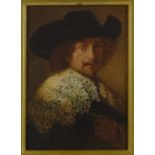 19th century Dutch School, watercolour, portrait of a gentleman, unsigned, 6" x 4", framed