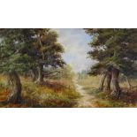 A pair of watercolours, circa 1900, woodlands scenes, unsigned, 5.5" x 9", framed