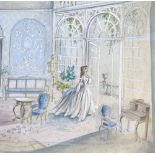 William Chappell, a folder of original watercolour stage set and theatrical costume designs (6)