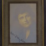 A photographic portrait of Edith Wilson, wife of President Wilson, a descendant of Pocahontas,