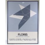 Floris 1972 Art Exhibition poster, 35" x 25", framed