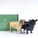 A Beswick Aberdeen Angus bull, and a Beswick C H Dunsley coyboy bull (2)