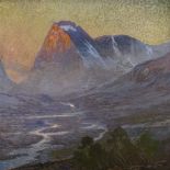 Late 19th / early 20th century Scandinavian School, oil on canvas, impressionist mountain valley