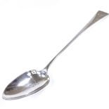 A George III silver gravy spoon, by Richard Crossley, hallmarks London 1804, length 31cm, 4oz