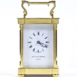 A modern brass-cased 8-day carriage clock, by Matthew Norman of London, case height 11.5cm