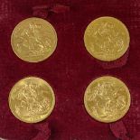 A case of 10 gold sovereigns, 1905 - 1913 plus 1888 (10)