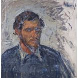 Lesley Muir, oil on canvas, self portrait of the artist, 1963, 29" x 24", framed