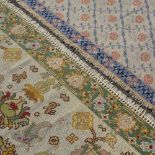 2 handmade Portuguese floral pattern wool rugs, largest 6'11" x 4'2" (2)