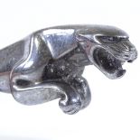 A chrome plate Jaguar car mascot, length 19cm