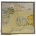 Claire Anderson, 3 oils on canvas, abstract compositions, 14" x 15", framed (3)