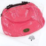 A large Mulberry pink shoulder bag, with dust bag