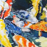 Clive Fredriksson, oil on canvas, Koi carp, 27" x 32"