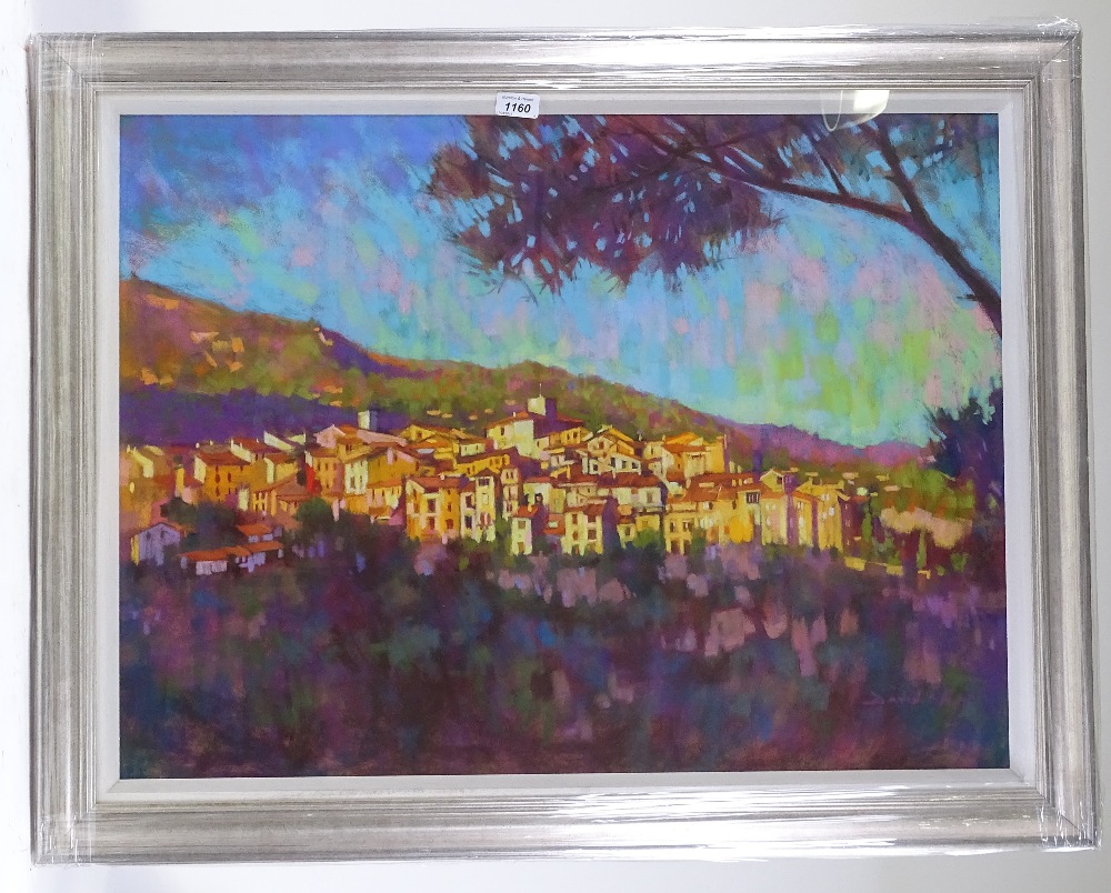 David Napp (born 1964), coloured pastels, a Tuscan hillside town, 23" x 31", framed - Image 2 of 4