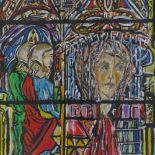 John Bratby (1928-1992), coloured pastels, adoration of a woman, 25.5" x 18", framed