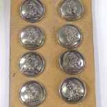 A set of Victorian heraldic design electroplate livery buttons by Firmin of London, diameter 25mm