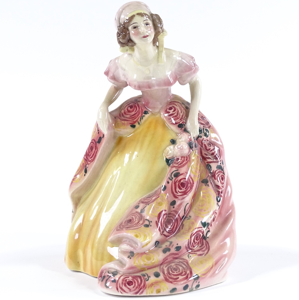 A Goldscheider pottery figure of a woman by Lindner, impressed pattern number 4712, height 22cm