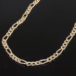A 9ct gold curb link necklace, length 470mm, 9.2g