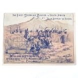 A William Deering & Co Chicago advertising trade card, depicting Zulus surprise the Deering and