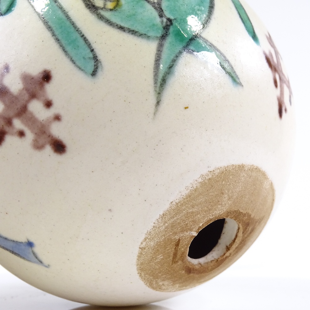 A Turkish hand painted ceramic ornamental egg, height 11cm - Image 3 of 3