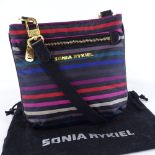 A Sonia Rykiel multi-colour stripe handbag, with dust bag