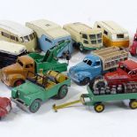 A group of die cast vehicles, mainly Dinky