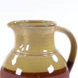 A John Solly Studio pottery jug with Peasmarsh / Rye maker's mark, height 26cm