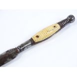 An 18th / 19th century Continental dagger, with steel hilt and carved ivory grips, length 30cm