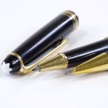 A Mont Blanc Meisterstuck fine liner pen and pencil (2)